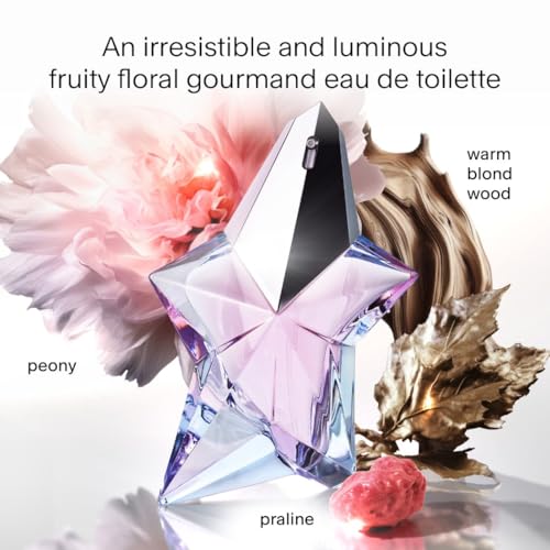 Mugler Angel Eau de Toilette for Women - Luminous Fruity Floral Gourmand Fragrance - Bergamot, Red Fruits, Praline, Patchouli Perfume - Damaged Box