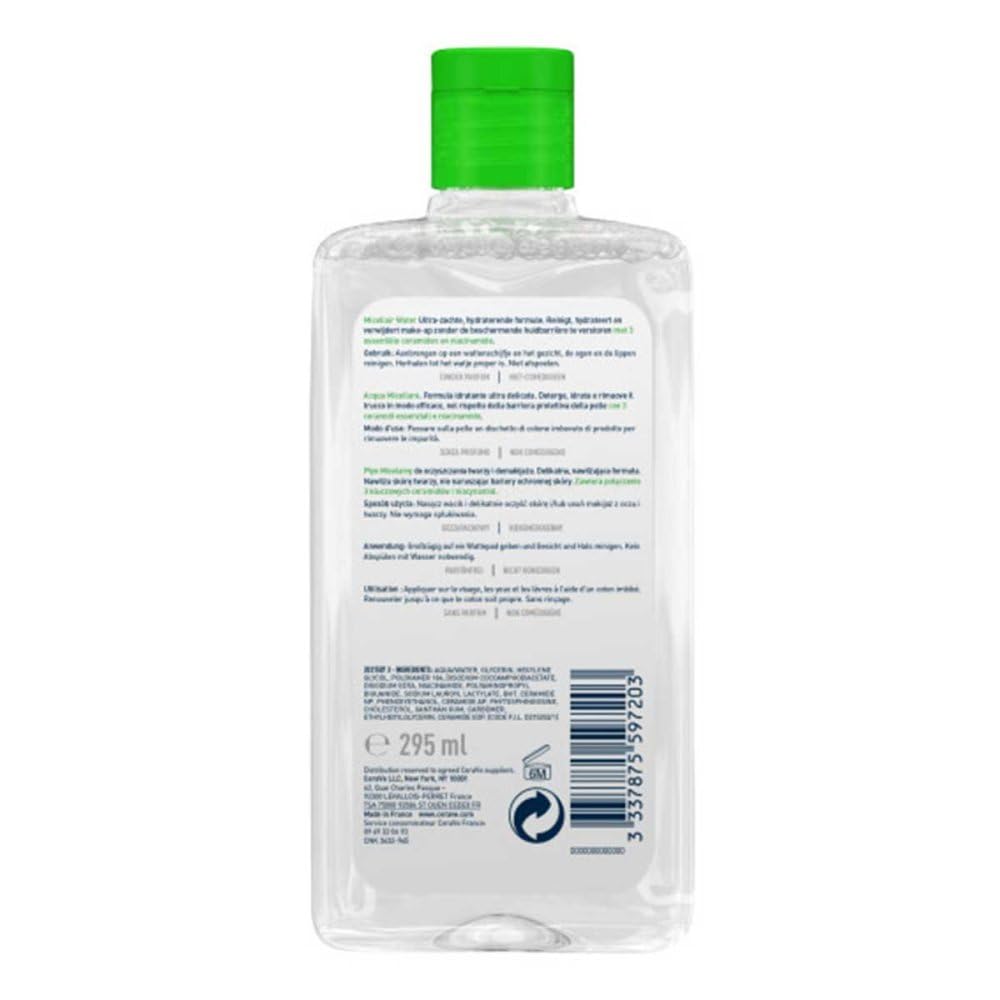 CeraVe Micellar Cleansing Water with Niacinamide and 3 Essential Ceramides for All Skin Types 295ml