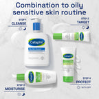 Cetaphil Oily Skin Cleanser, 236ml, Face Wash, For Combination to Oily Sensitive Skin, With Niacinamide - Damaged Box