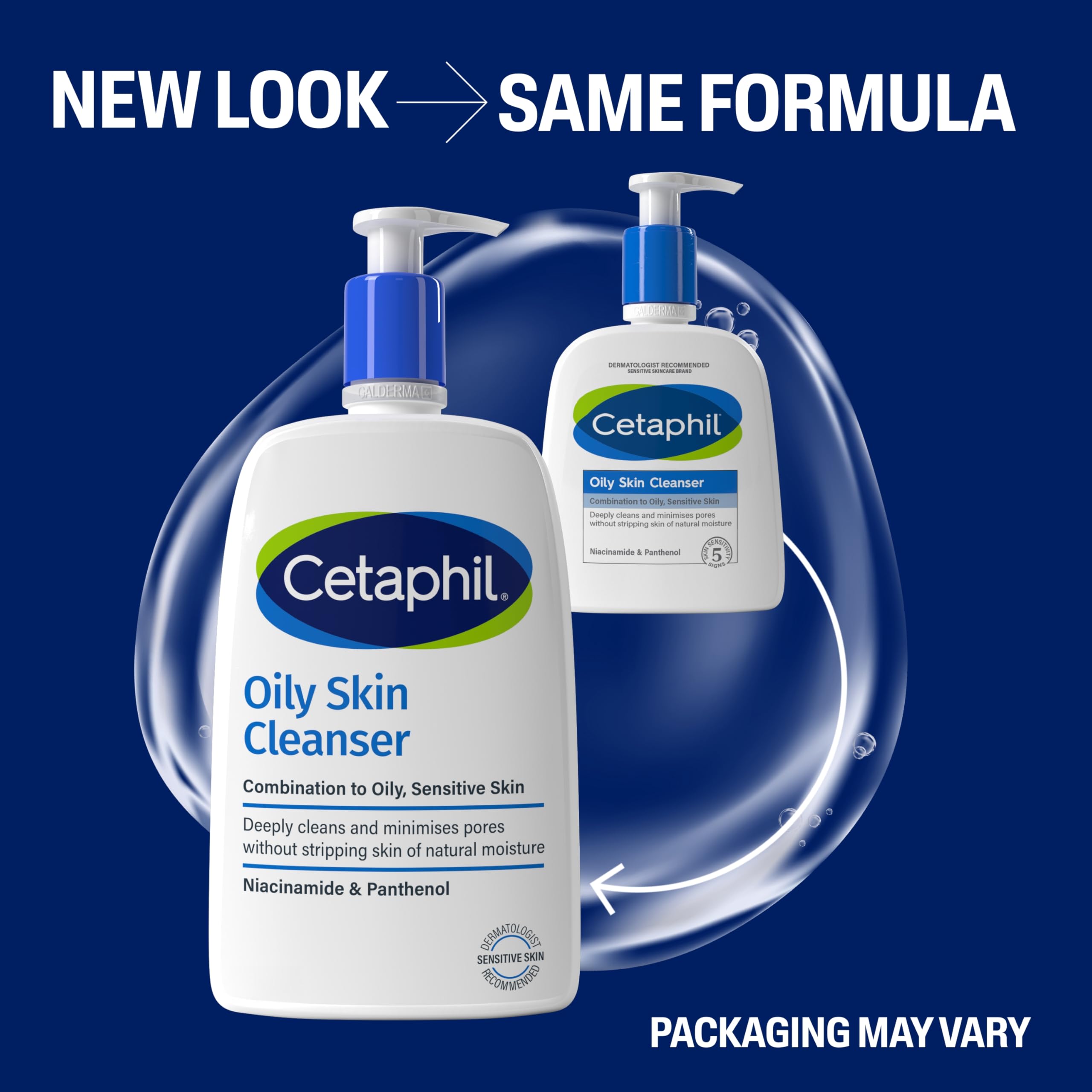 Cetaphil Oily Skin Cleanser, 236ml, Face Wash, For Combination to Oily Sensitive Skin, With Niacinamide - Damaged Box