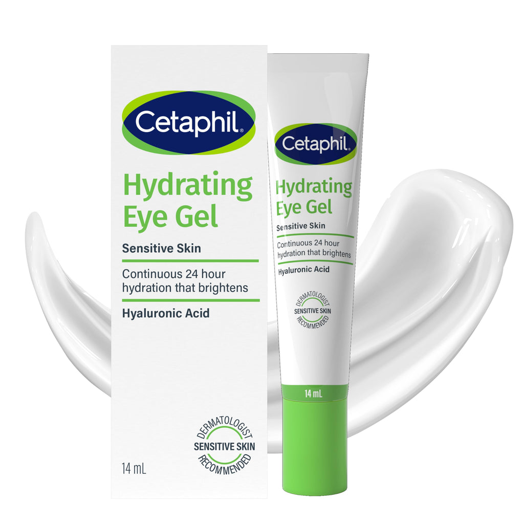 Cetaphil Hyaluronic Acid Eye Gel, 14ml, Eye Cream with Niacinamide, Visibly Reduce Dark Circles, Vegan-Friendly, Packaging May Vary - Damaged Box