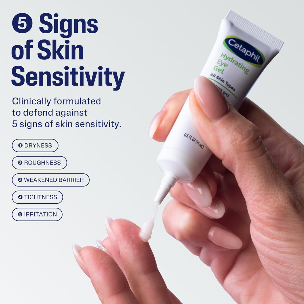 Cetaphil Hyaluronic Acid Eye Gel, 14ml, Eye Cream with Niacinamide, Visibly Reduce Dark Circles, Vegan-Friendly, Packaging May Vary - Damaged Box
