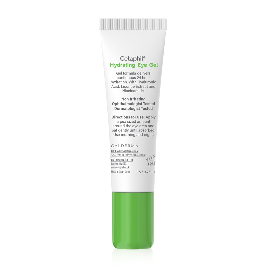 Cetaphil Hyaluronic Acid Eye Gel, 14ml, Eye Cream with Niacinamide, Visibly Reduce Dark Circles, Vegan-Friendly, Packaging May Vary - Damaged Box