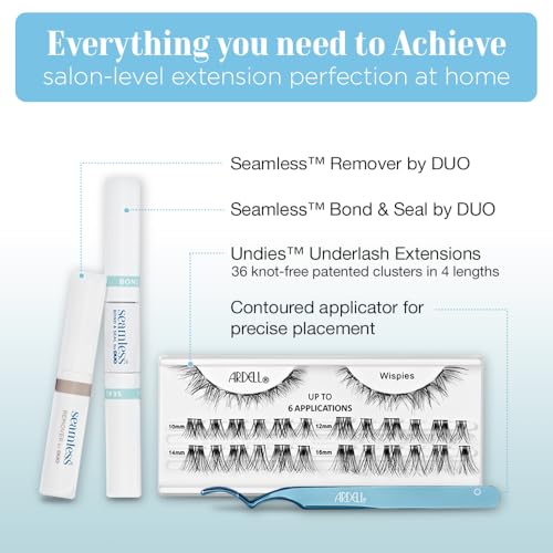 Ardell Seamless Underlash Extensions Wispies Kit, Duo Bond and Seal, 6 Applications (Pack of 1) - Damaged Box