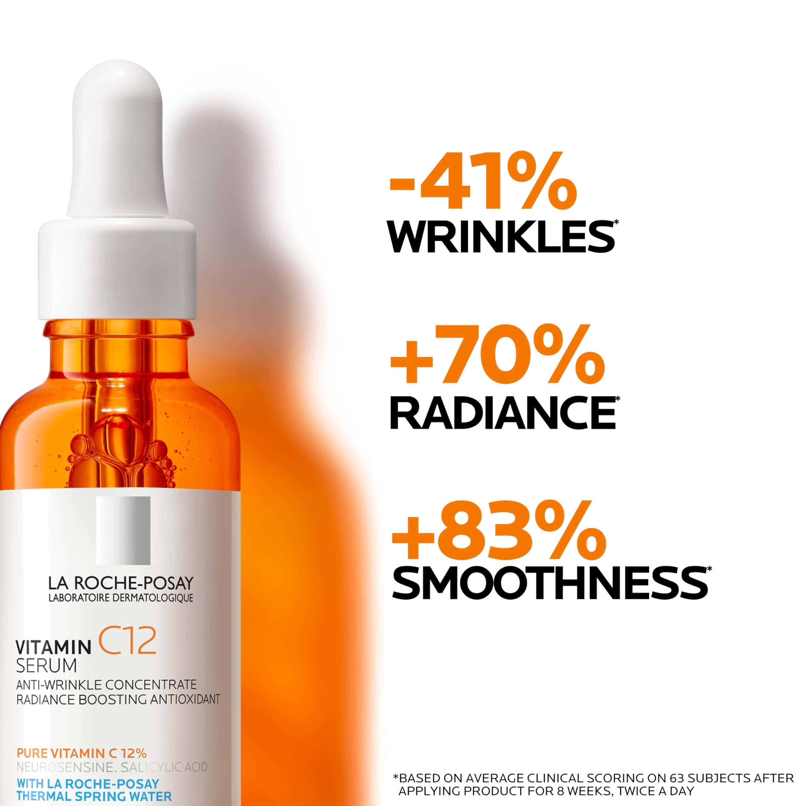 La Roche-Posay Pure Vitamin C12 Serum, Anti-Wrinkle Radiance Restoring Face Serum, 12% Pure Vitamin C, Salicylic Acid, Neurosensine, For Sensitive Skin, 30ml - Damaged Box