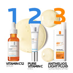 La Roche-Posay Pure Vitamin C12 Serum, Anti-Wrinkle Radiance Restoring Face Serum, 12% Pure Vitamin C, Salicylic Acid, Neurosensine, For Sensitive Skin, 30ml - Damaged Box