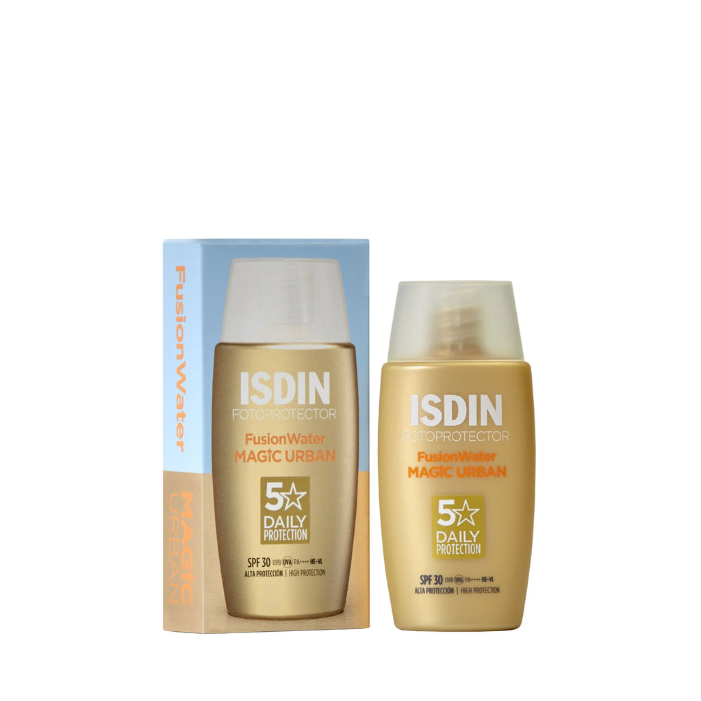 ISDIN Fotoprotector Fusion Water Urban SPF 30 (50ml) | Urban protection | Anti-pollution | protection against UV, UVA and blue light - Damaged Box