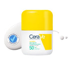 CeraVe Invisible Dry Touch Fluid Face Sunscreen, SPF 50+, Broad Spectrum UVB UVA Protection Sun Cream With 3 Essential Ceramides, Niacinamide, Normal to Oily Skin, Oil Control, Matte Finish, 50ml - Damaged Box