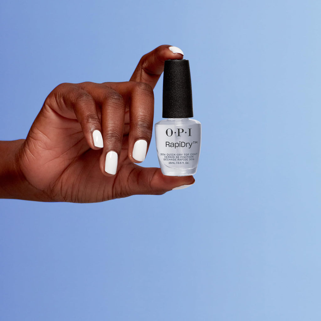 OPI RapiDry Nail Polish Top Coat - Quick Drying Top Coat - Quick Dry, High Shine & Glossy, Protects Nails - Nail Strengthener & Care (15ml)