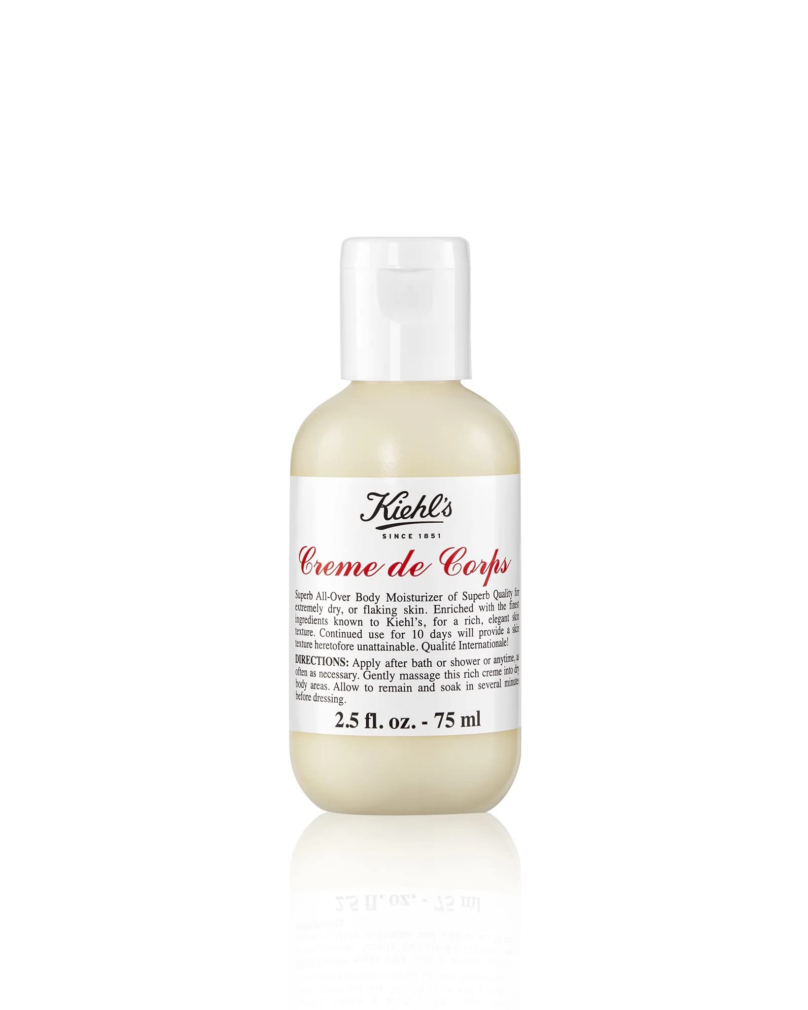 Kiehl's Creme de Corps, Rich Body Lotion, with Cocoa Butter and Shea Butter, Suitable for All Skin Types, 75Ml
