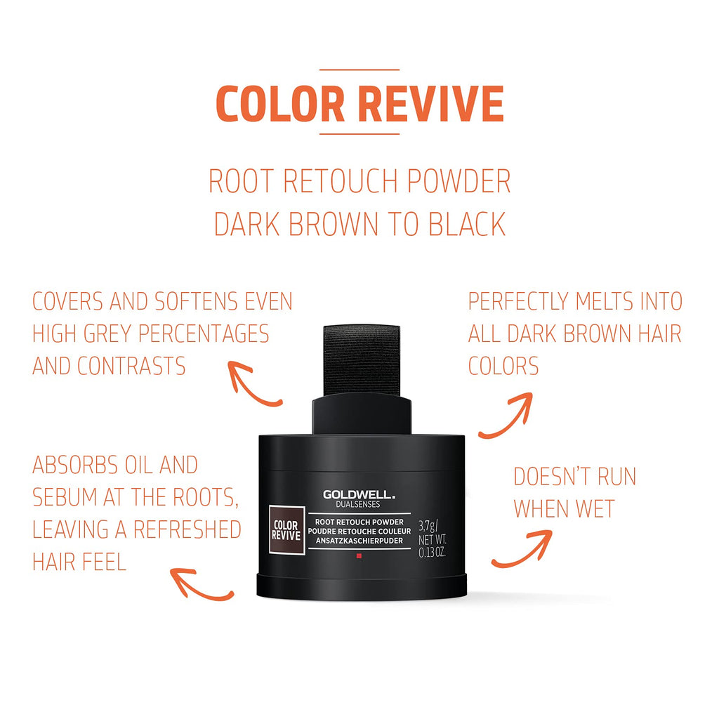 Goldwell Dualsenses Colour Revive Root Touch Up Dark Brown, Covers Root Regrowth 3.7g - Damaged Box