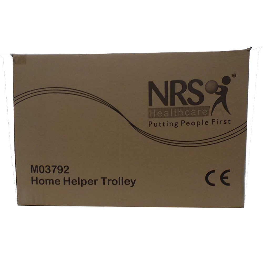 NRS Healthcare M03792 Home Helper Trolley - Standard Walking Aid with Wheels & Trays for Elderly & Disabled - Like New