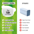 The Cheeky Panda Bamboo V Fold Paper Towels - 3200 Sheets, 20 Packs, 2 Ply Hand Towels for Dispensers - Like New