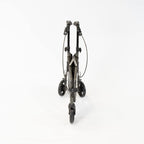 NRS Healthcare 3 Wheel Steel Rollator Walking Aid - Folding, Height Adjustable, Lockable Brakes, Grey with Bag - Damaged Box