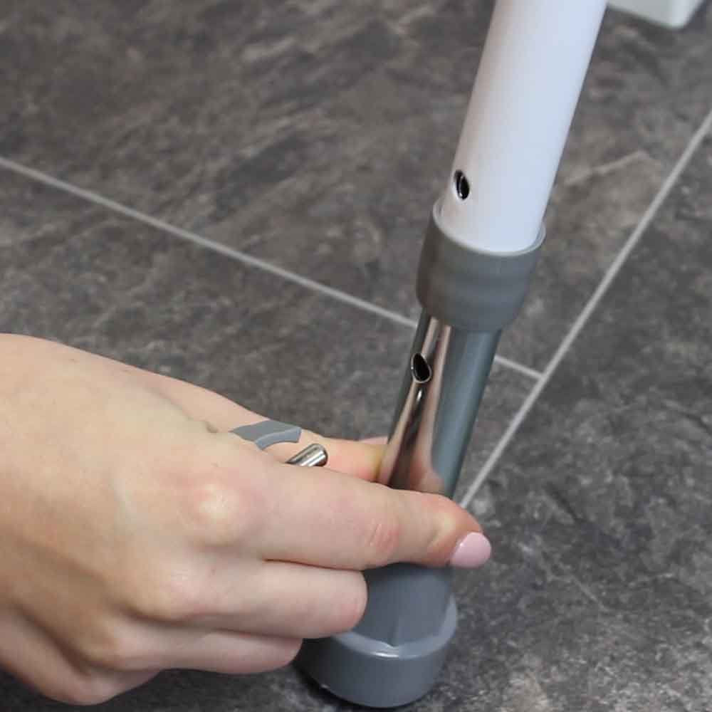 NRS Healthcare Shower Stool with Handles - Adjustable Height, Non-Slip, White - Bathroom Aid for Elderly & Disabled - Very Good