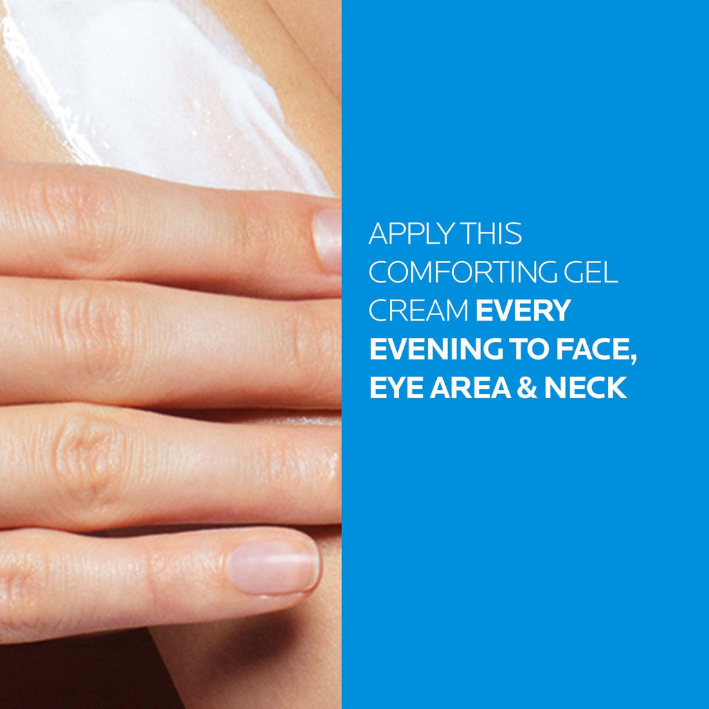 La Roche-Posay Toleriane Dermallergo Soothing Night Cream, 48H Hydrating Gel-Moisturiser for Ultra-Sensitive and Allergy-Prone Skin, with Niacinamide and Vitamin B6, 40ml - Damaged Box