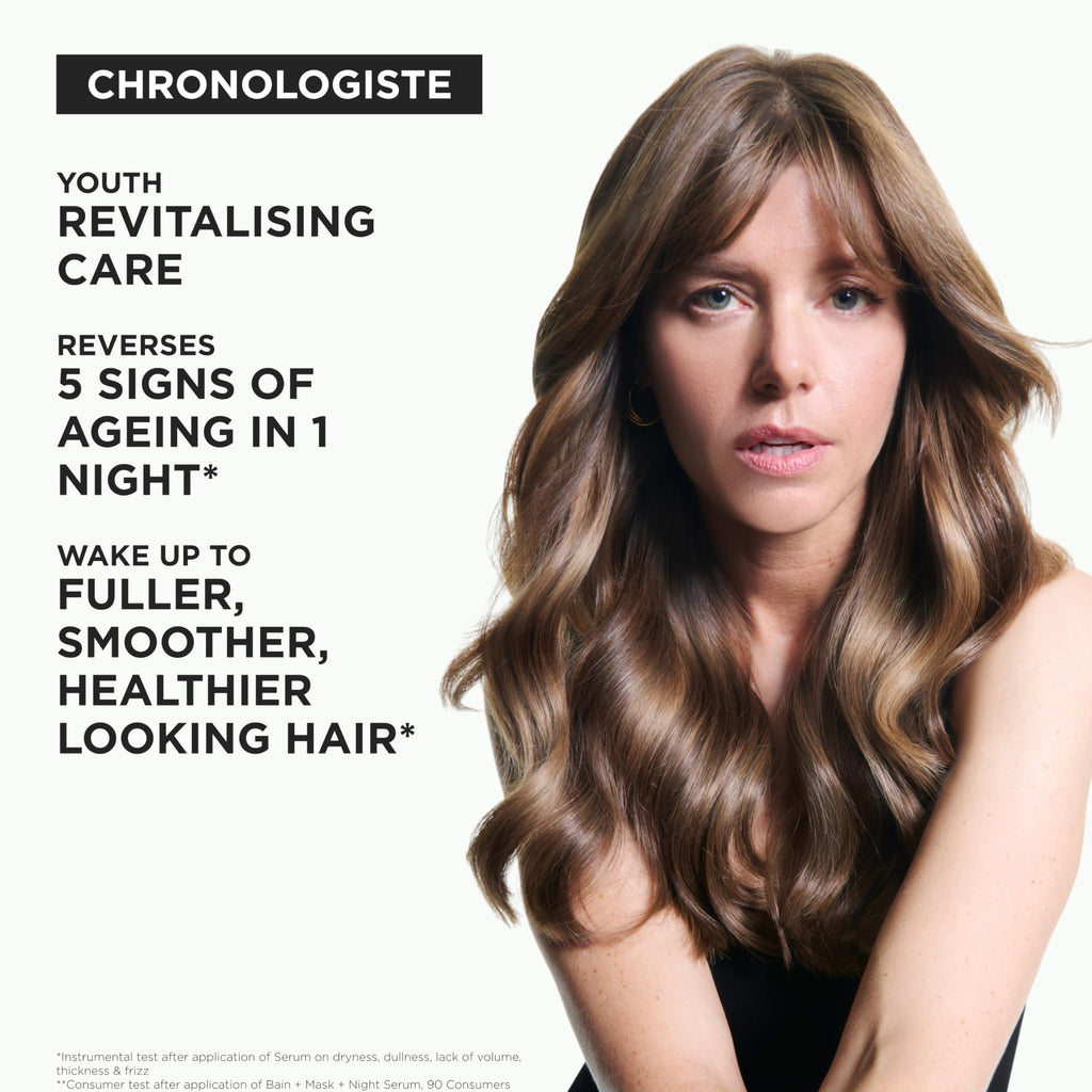 Kérastase Chronologiste Overnight Hair Serum 90ml - Restorative for Weakened, Ageing Hair