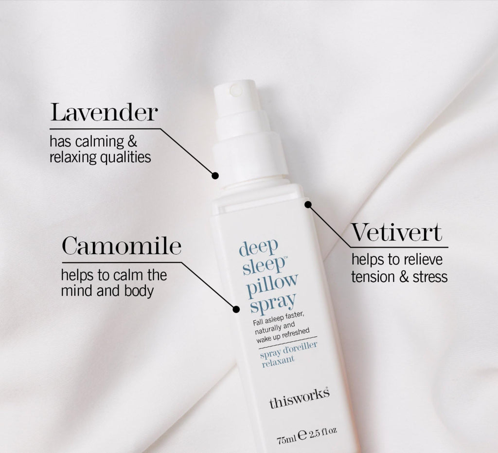 This Works Deep Sleep Pillow Spray, 75 ml, Infused with Lavender, Camomile and Vetivert - Science-Backed Natural Pillow Mist to Aid Sleep