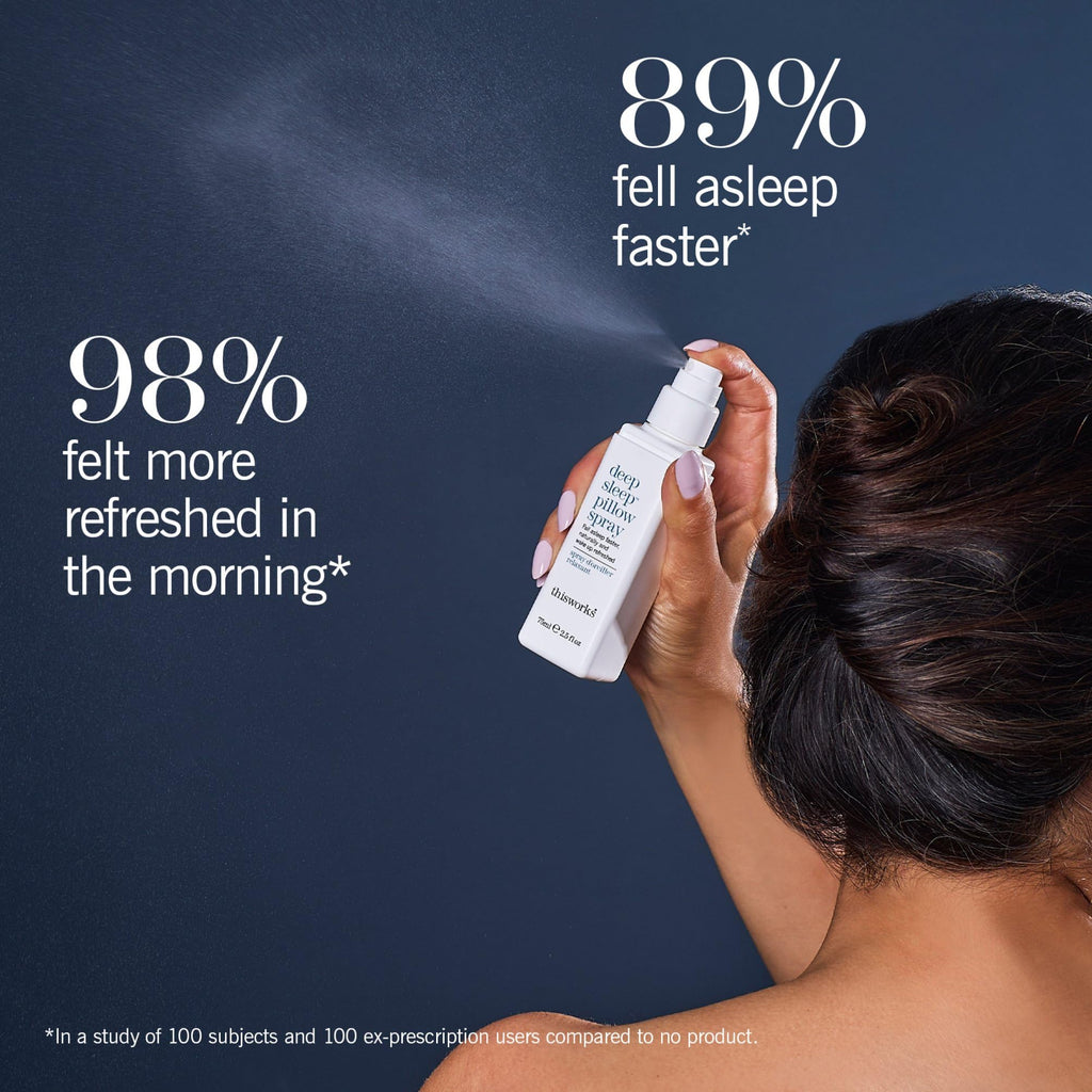 This Works Deep Sleep Pillow Spray, 75 ml, Infused with Lavender, Camomile and Vetivert - Science-Backed Natural Pillow Mist to Aid Sleep