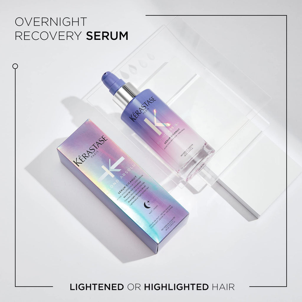 Kérastase Blond Absolu Sérum Cicanuit Overnight Hair Serum - 90ml Leave-In Treatment for Lightened, Highlighted Hair - Damaged Box