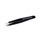 Tweezerman Black Leopard Mini Slant Tweezer, Professional Stainless Steel Precision Tweezers for Facial Hair and Eyebrows, with Travel Case, (Pack of 1)