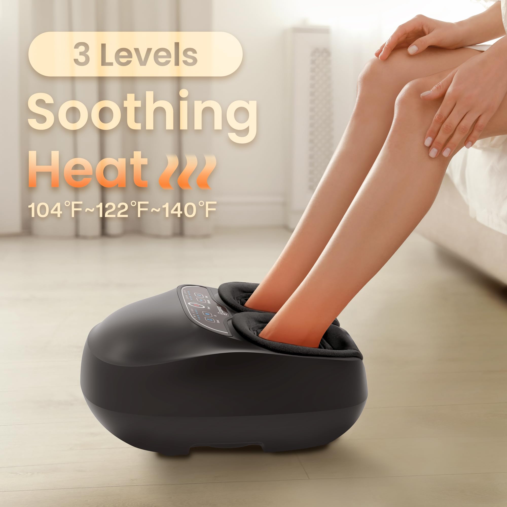 COMFIER Shiatsu Foot Massager with Heat, Kneading, Compression, Vibration - Electric Feet Massager for Plantar Fasciitis, Neuropathy - Damaged Box