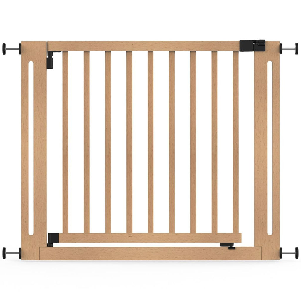 Safetots Wooden Elegance Baby Safety Gate - Natural Wood, Pressure Fit, 95-103cm Wide - Damaged Box