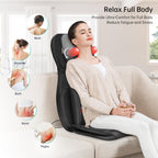 Snailax Full Body Massage Chair Pad Shiatsu Neck Back Massager with Heat & Compress - Portable 3D/4D Kneading Seat Cushion - Like New