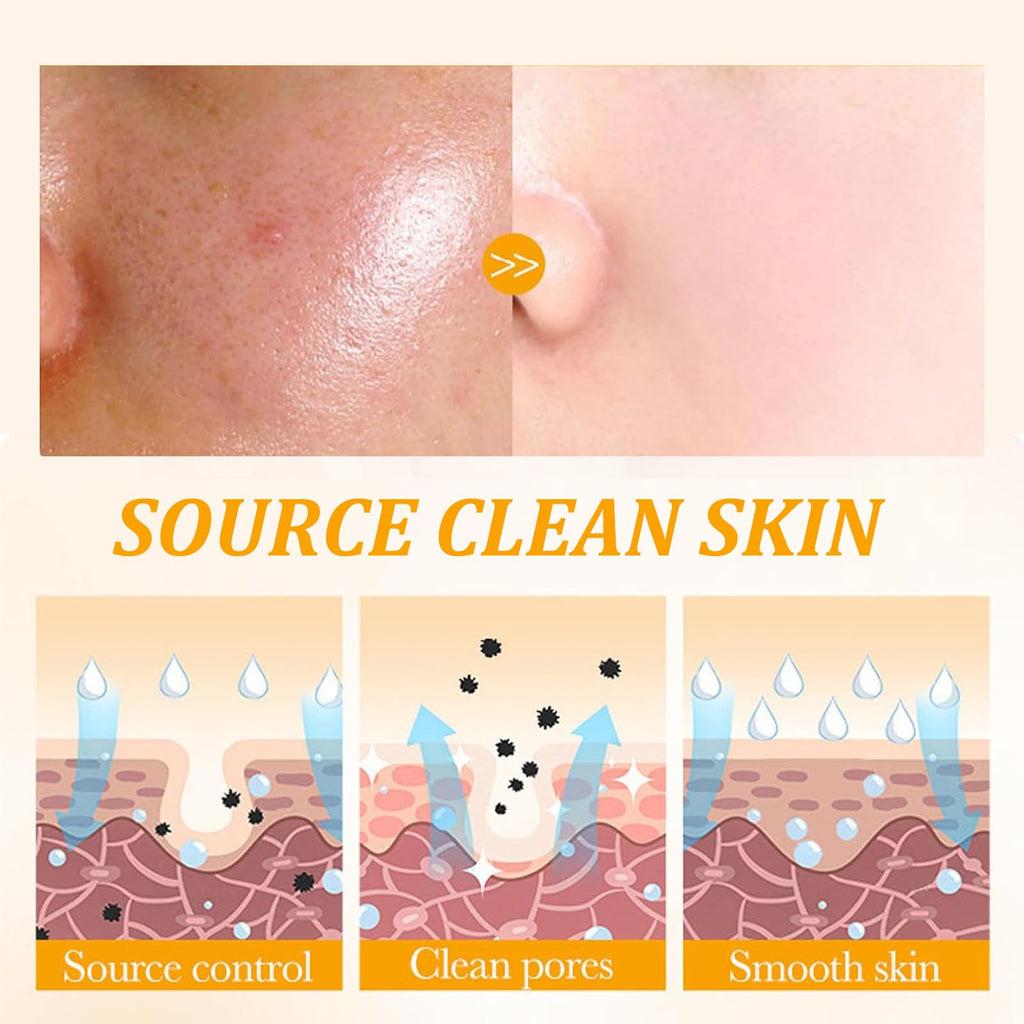 Canamin 2 Pcs Turmeric Face Wash with Brush & Turmeric Kojic Acid Cleansing Pads, Skin Care Set for Deep Cleansing and Brightening, Remove Impurities and Exfoliating, Suitable for All Skin Types