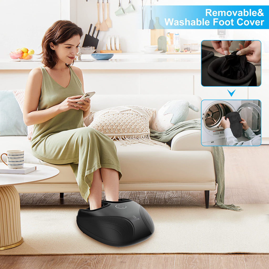 COMFIER Foot Massager Machine with Heat - Shiatsu Deep Kneading & Compression - Plantar Fasciitis Pain Relief - Electric Foot Massager - Very Good