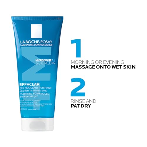 La Roche Posay Effaclar 3-Step Anti-Blemish System Kit, Complete Skincare Routine, Cleanser 200ml, Toner 200ml, & Moisturiser 40ml, Suitable For All Skin Types Including Oily & Blemish-Prone Skin - Damaged Box