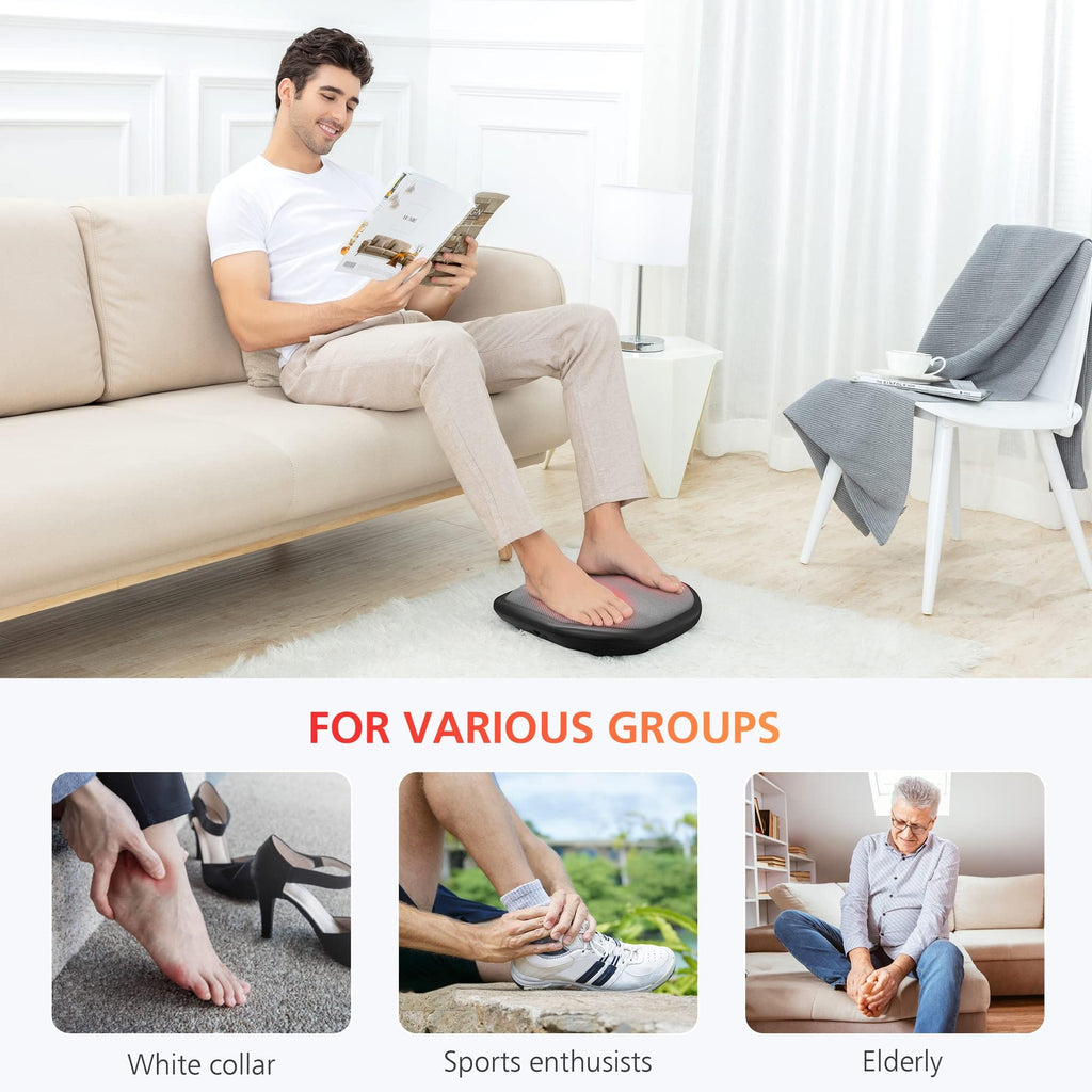 COMFIER Shiatsu Foot Massager Machine with Heat - Heated Foot Warmer for Pain Relief, Plantar Fasciitis - Black - Very Good
