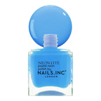 Nails Inc Be Your Inc.redible Self, Seabright Street, Blue, Neon, No Chip, Long Lasting, Quick Dry, Air Dry, Professional Manicures & Pedicures, Fingernails & Toenails, Vegan Nail Polish, 14 ML