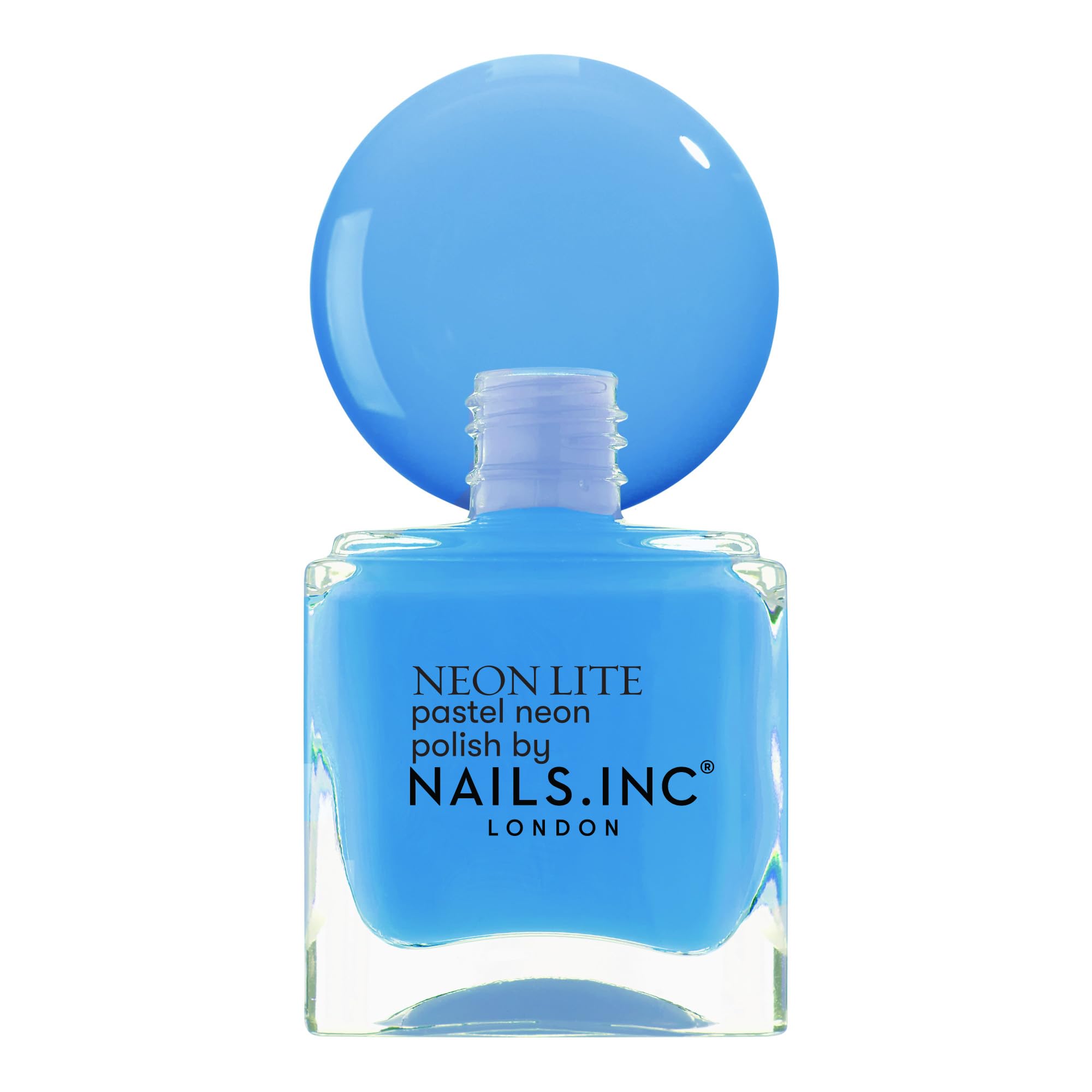 Nails Inc Be Your Inc.redible Self, Seabright Street, Blue, Neon, No Chip, Long Lasting, Quick Dry, Air Dry, Professional Manicures & Pedicures, Fingernails & Toenails, Vegan Nail Polish, 14 ML
