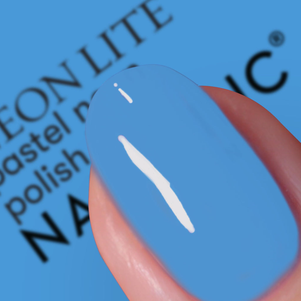 Nails Inc Be Your Inc.redible Self, Seabright Street, Blue, Neon, No Chip, Long Lasting, Quick Dry, Air Dry, Professional Manicures & Pedicures, Fingernails & Toenails, Vegan Nail Polish, 14 ML