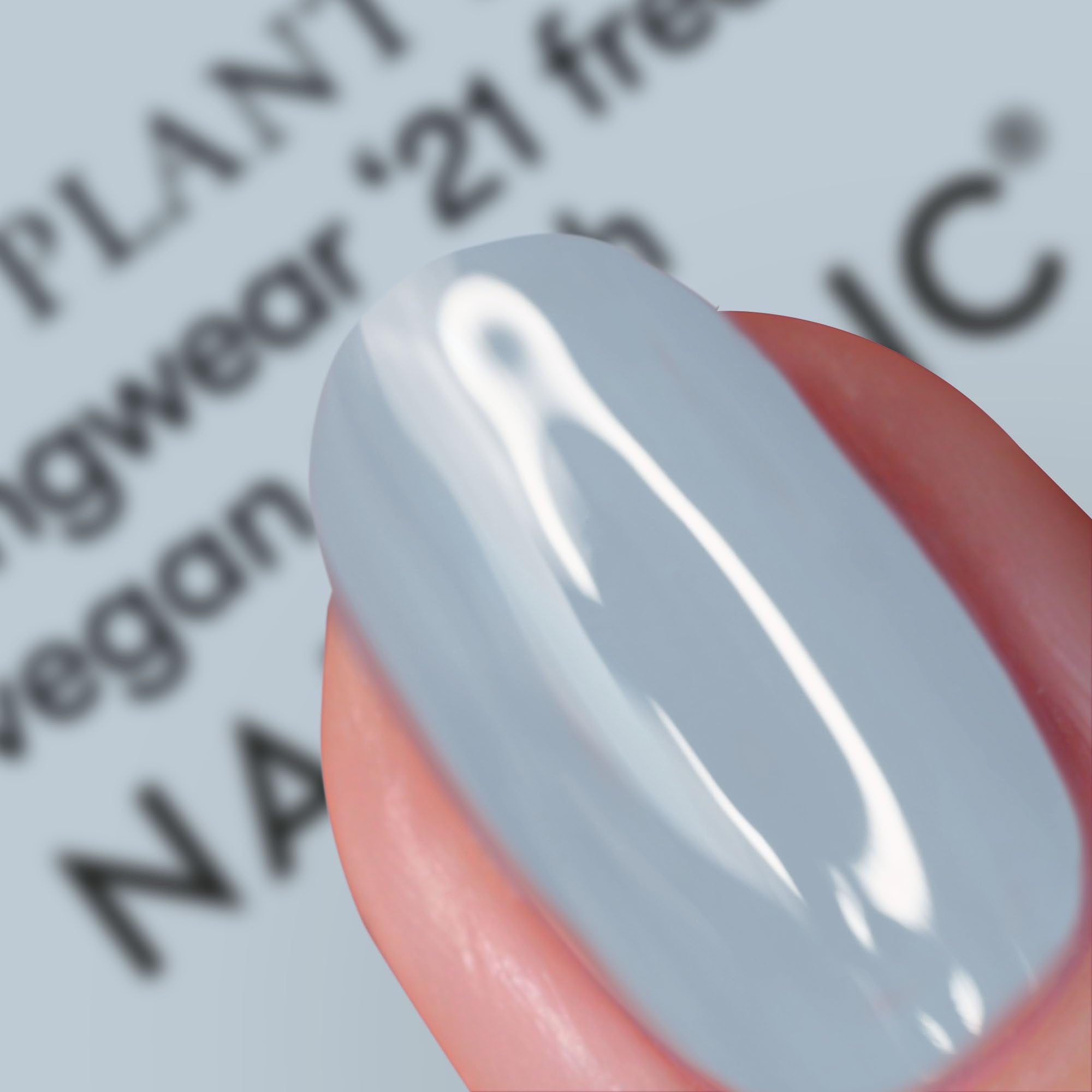 Nails.INC 73% Plant Power Nail Polish, Long Lasting Nail Color Lasts Up to 10 Days, Quick Drying, Cruelty Free, Vegan, 21 Free Formula, Fresh Air Don't Care, (14ml)