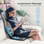 Comfier Neck and Back Massager with Heat - Shiatsu Massage Chair Pad for Full Back & Neck, Home Office Use - Damaged Box