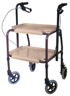 Aidapt Strolley Trolley - Height Adjustable, Removable Trays, Brakes - Mobility Aid, Dinner, Tea, Meals - Very Good