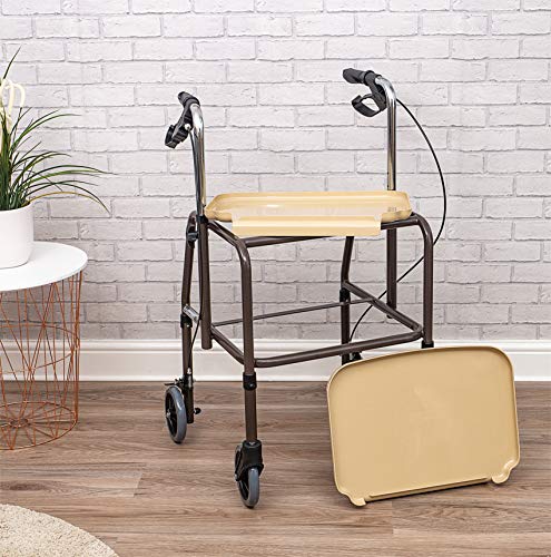 Aidapt Strolley Trolley - Height Adjustable, Removable Trays, Brakes - Mobility Aid, Dinner, Tea, Meals - Very Good
