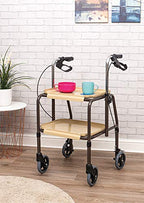 Aidapt Strolley Trolley - Height Adjustable, Removable Trays, Brakes - Mobility Aid, Dinner, Tea, Meals - Very Good