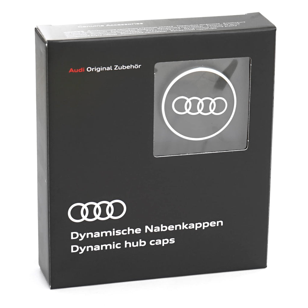Audi Dynamic Wheel Centre Caps - Black/Silver - Set of 4 - Part No. 4M8071006A