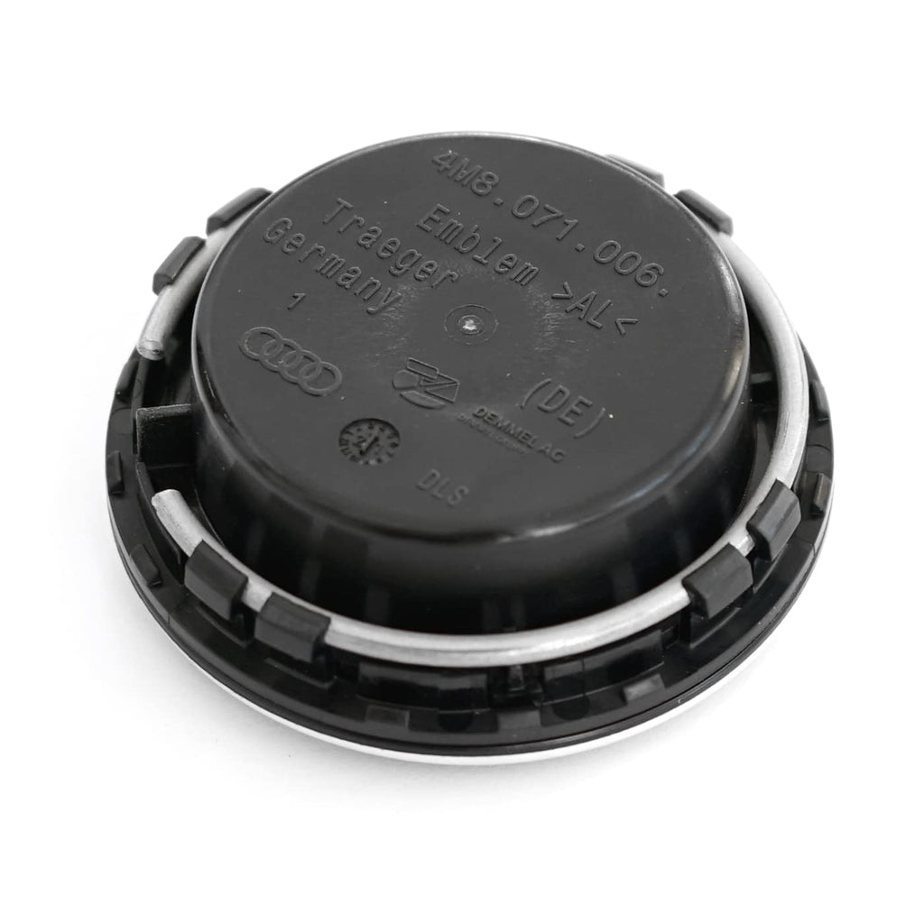 Audi Dynamic Wheel Centre Caps - Black/Silver - Set of 4 - Part No. 4M8071006A