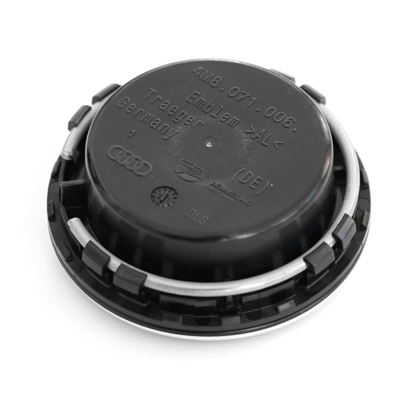 Audi Dynamic Wheel Centre Caps - Black/Silver - Set of 4 - Part No. 4M8071006A