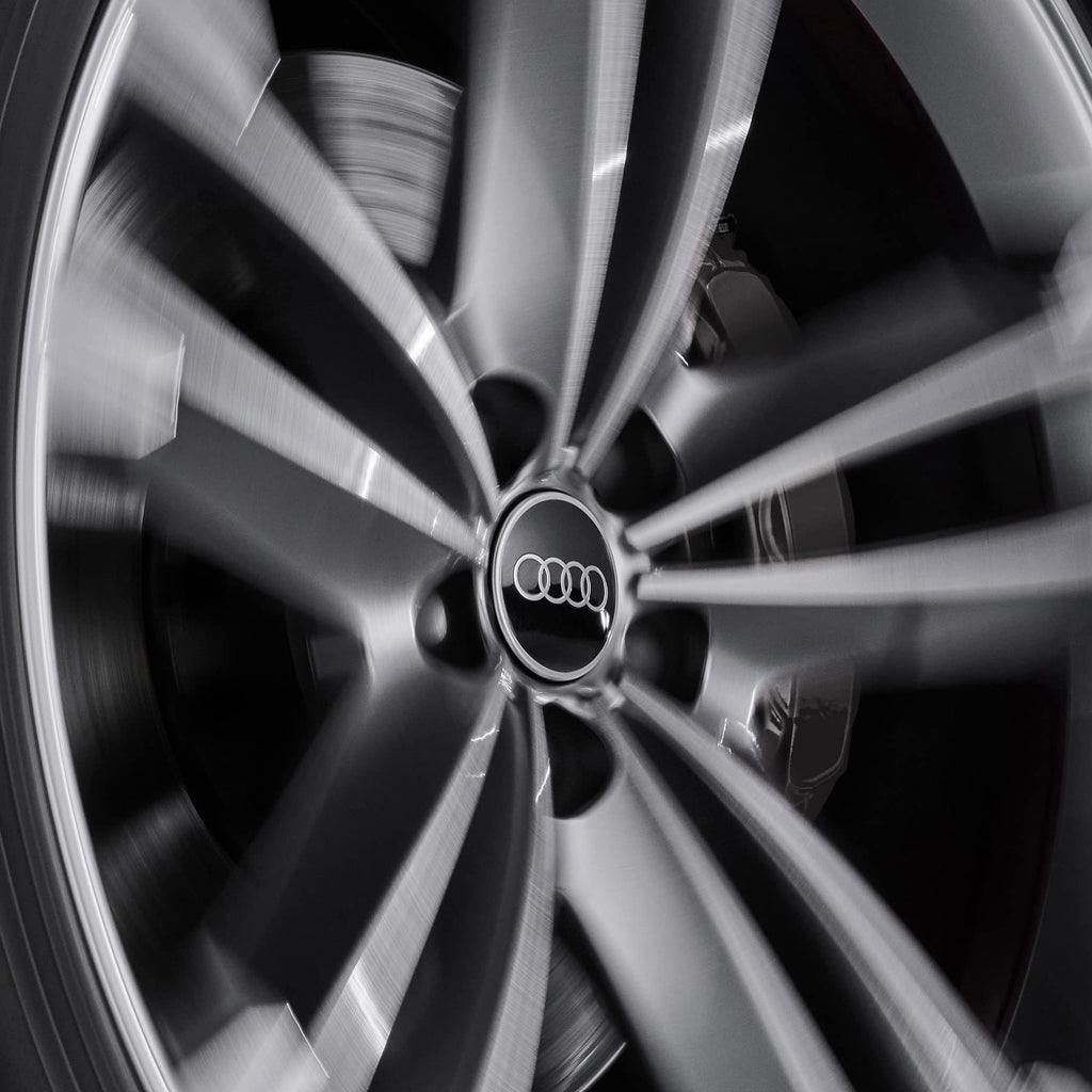 Audi Dynamic Wheel Centre Caps - Black/Silver - Set of 4 - Part No. 4M8071006A