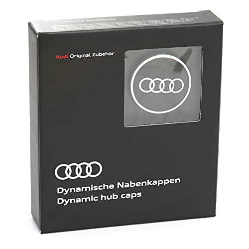 Audi Dynamic Wheel Centre Caps - Black/Silver - Set of 4 - Part No. 4M8071006A