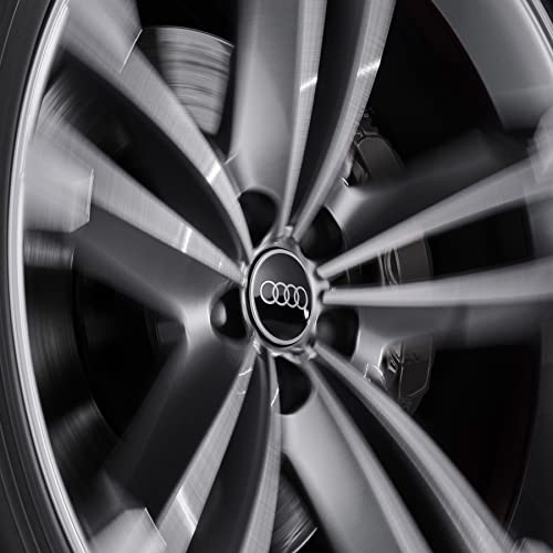 Audi Dynamic Wheel Centre Caps - Black/Silver - Set of 4 - Part No. 4M8071006A