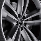 Audi Dynamic Wheel Centre Caps - Black/Silver - Set of 4 - Part No. 4M8071006A