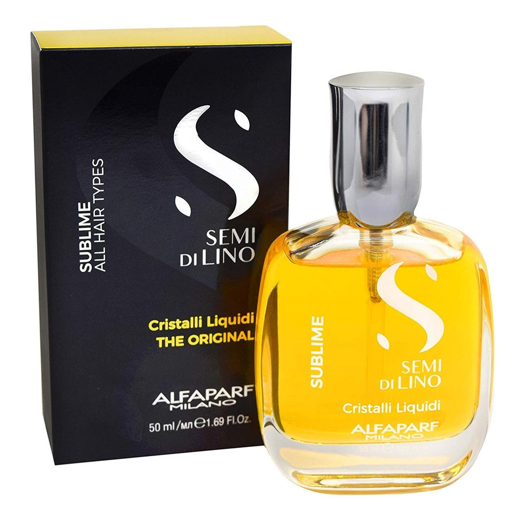 Alfaparf Semi Di Lino Diamond Cristalli Liquidi Serum 50ml - Instant Illuminating Hair Treatment - Damaged Box