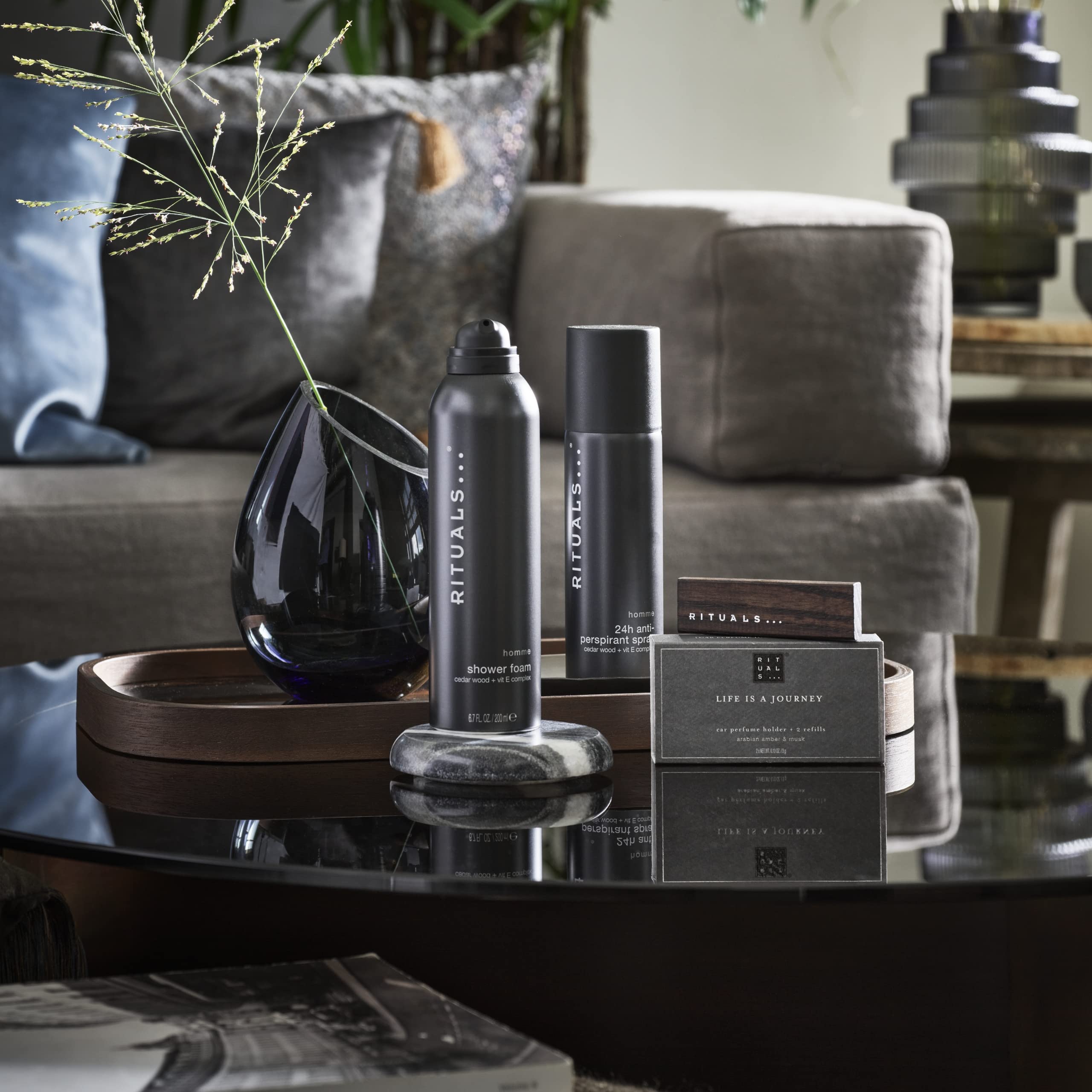 Rituals Homme Trial Set for Men - 3 Piece Travel Size Grooming Kit - Everyday Use Toiletry Gift Set - Damaged Box