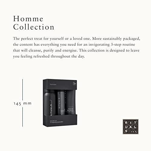 Rituals Homme Trial Set for Men - 3 Piece Travel Size Grooming Kit - Everyday Use Toiletry Gift Set - Damaged Box
